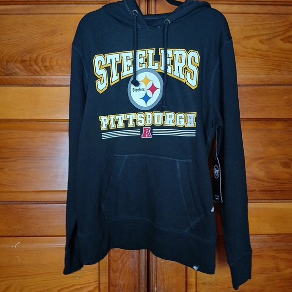 ’47 Other - NWT '47 Brand Pittsburgh Steelers NFL Men‎ Hoodie Starter Sweatshirt Large Black